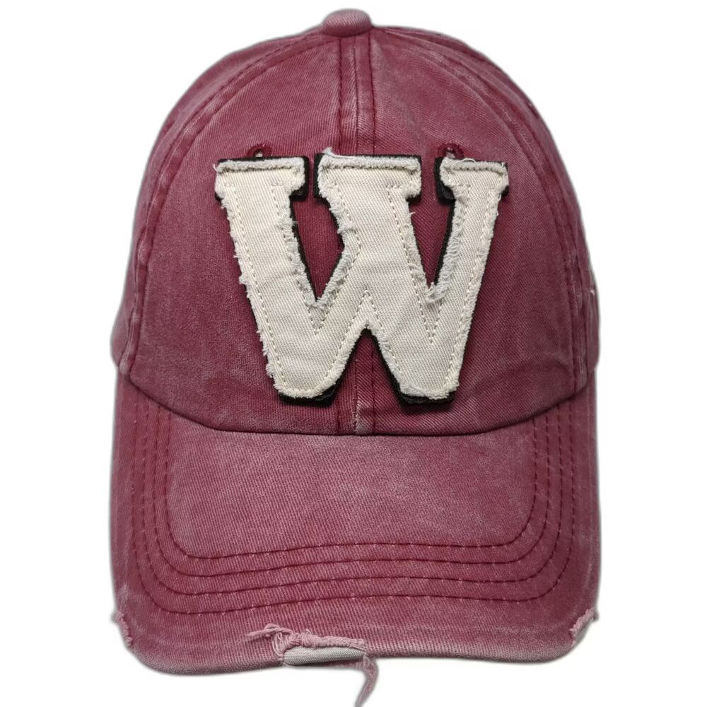 Mild Jokers Baseball Cap Red White Distressed Embroidered Patch Hat Os Slideback